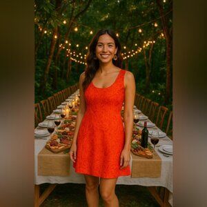 Anthropologie Mini Dress Boho Floral Summer Garden Party Wedding Spring